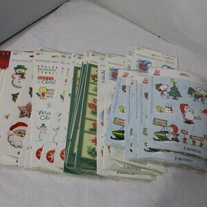 Mixed Bundle Lot of 28 Holiday Christmas Winter Seasonal Stickers Packages